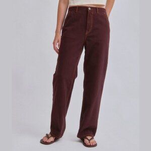 NY designer Sayaka Davis Straight Leg Denim in Sangria in L, made in Japan